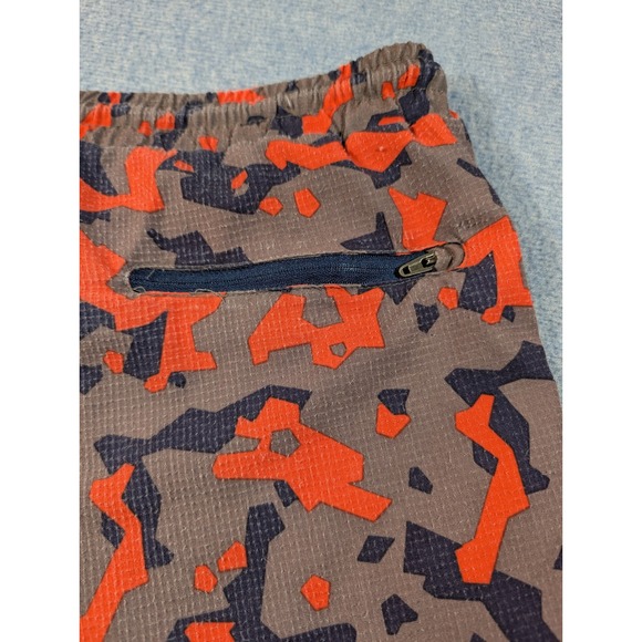 Eddie Bauer Boys Swim Trunks Orange Grey Camo Ripstop Mesh Lined Size L 14/16 - Picture 6 of 7